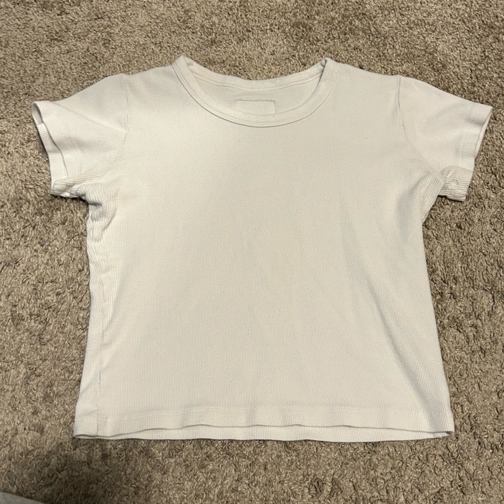 Daily Drills cropped ribbed tshirt